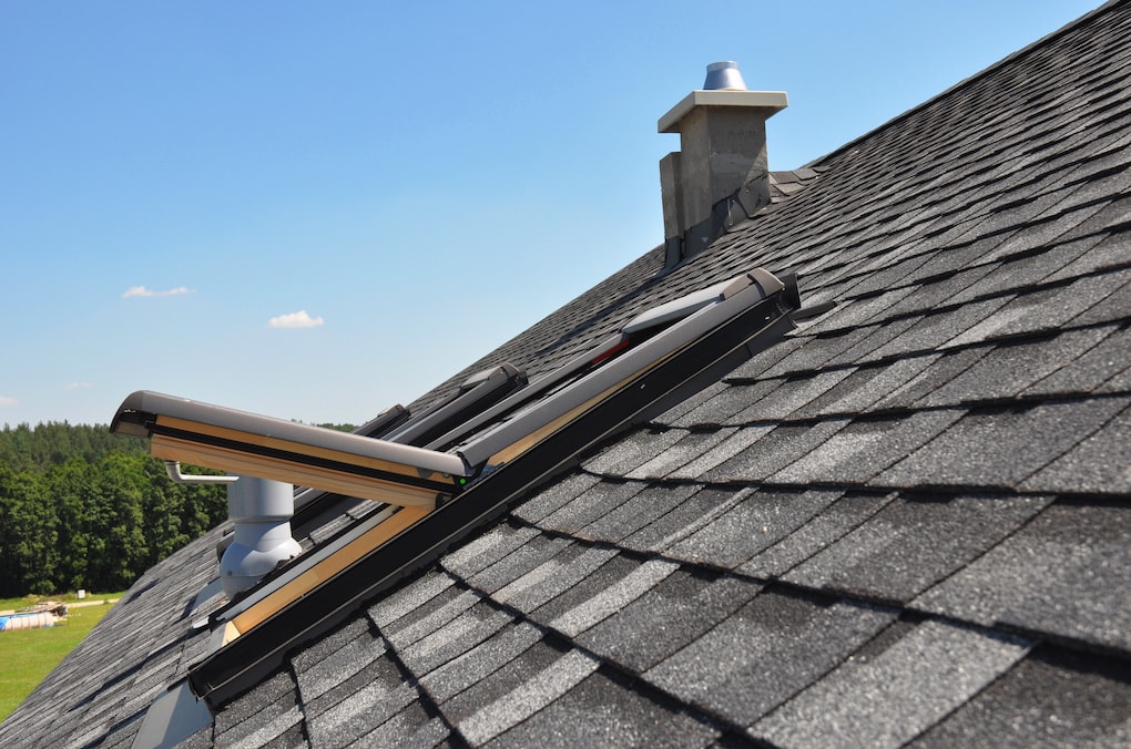 skylights on architectural shingle roof