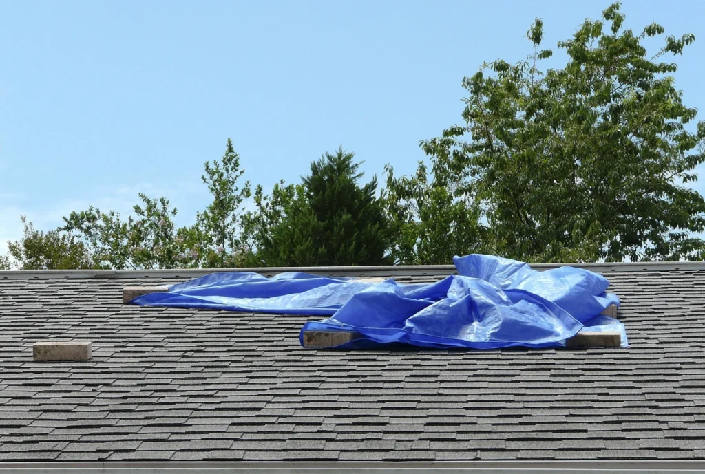 a-tarp-on-a-roof