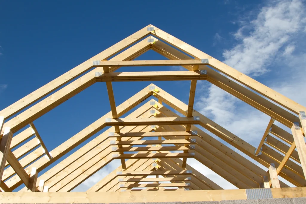 light-wood-roof-trusses