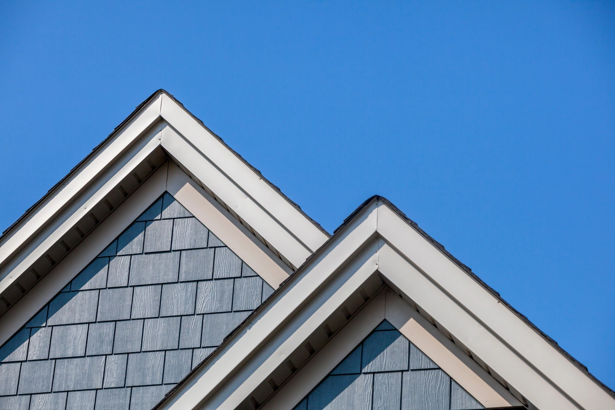 close up image of gable roof peaks