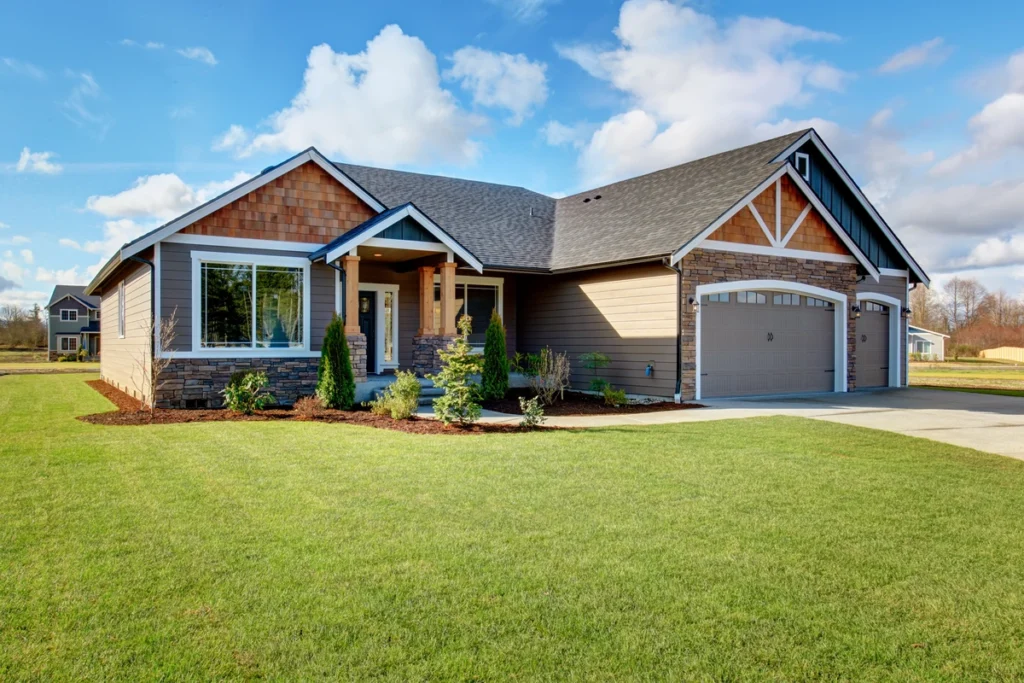 home with gable style roof