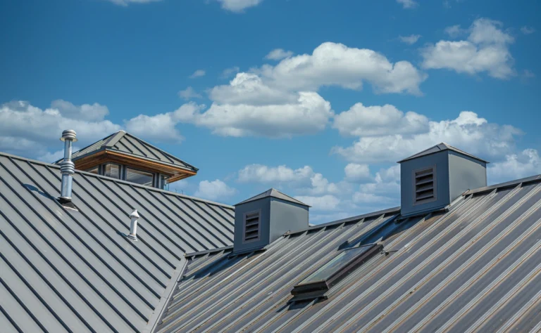 metal roof on a home